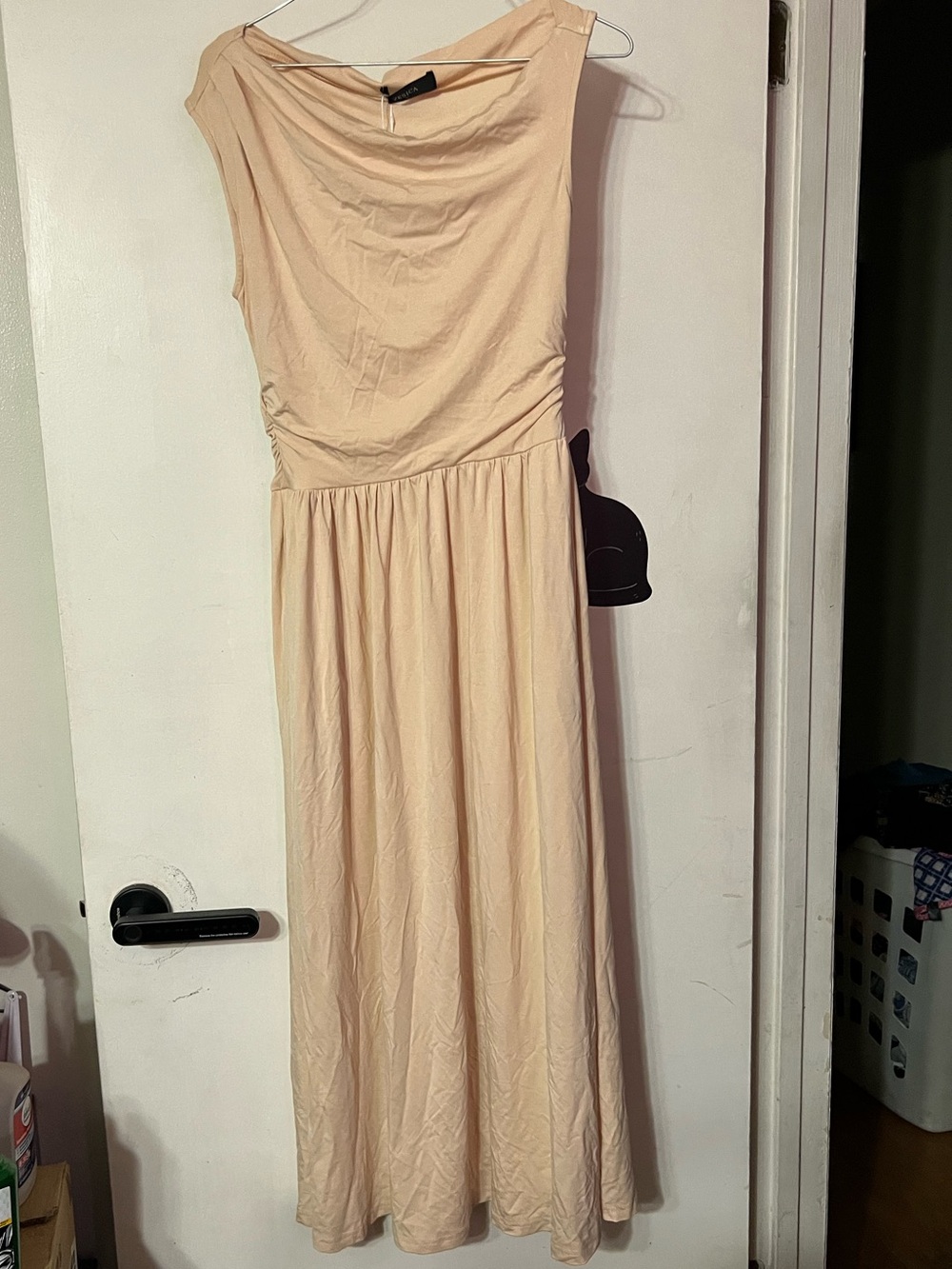 ZESICA Womens Sleeveless One Shoulder Maxi Dress with Pockets